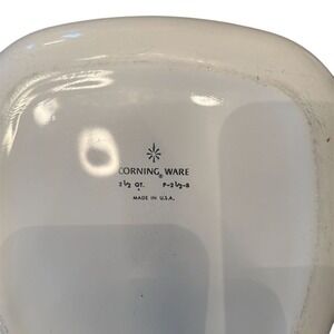 Corning Ware P212B 2.5 Qt White Cornflower Blue Floral Baking Dish USA Made MCM